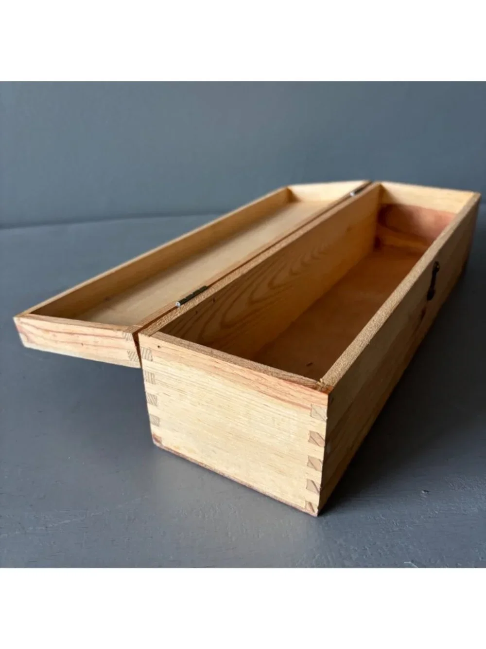 Vintage Wine Box San Simeon Monterey Coast California Wood Storage Crate Latched